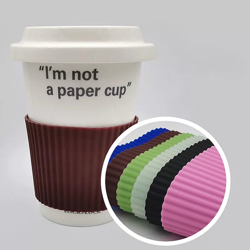 Silicone Cup Sleeve Heat Insulation Coffee Cup Cover Ceramic Cup Cover Non-slip Bottle Sleeves Colored Mug Sleeve San Remo