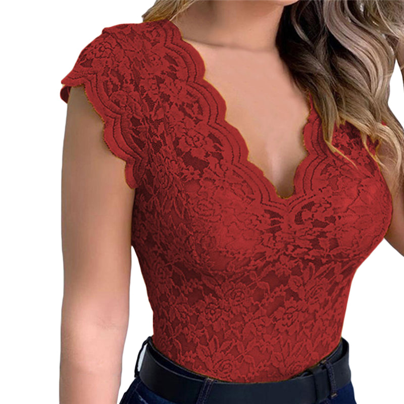 Women Tops Lace Crochet