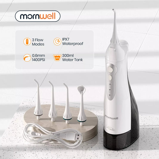 Oral Irrigator USB Rechargeable Water Flosser Portable Dental Water Jet 300ML Water Tank Waterproof Teeth Cleaner San Remo Shops