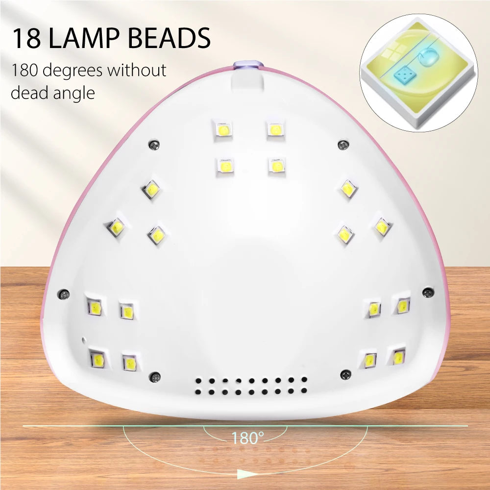 CNHIDS 54W 18 LED Drying Lamp Manicure UV Nail Dryer Curing Gel Nail Polish With USB Smart Timer Sun Light Nail Art Tools San Remo