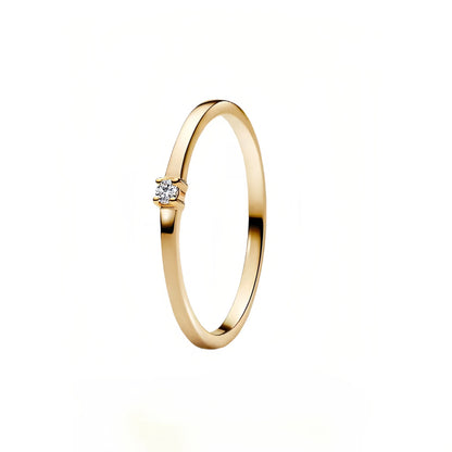 Anillo minimalista con flecha de la suerte y lazo rojo de circonita brillante de plata de ley 925, accesorios de joyería para parejas