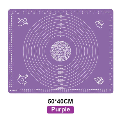 Tapete de silicona para amasar masa, tapete de silicona para hornear, pizza, pasteles, masa, repostería, cocina, parrilla, utensilios para hornear, tapete de mesa, hoja de almohadilla