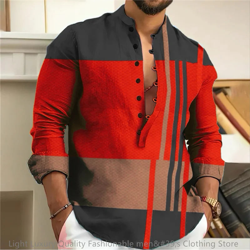 Men's Linen Long-Sleeve Shirt