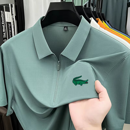 Polo Shirt Seamless Half Zipper