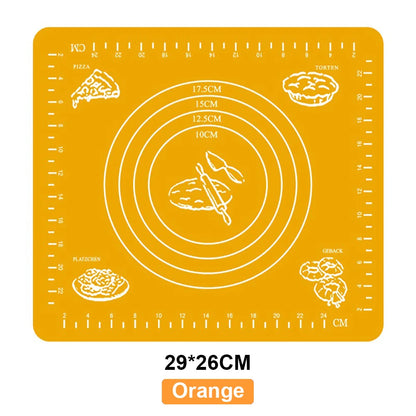 Tapete de silicona para amasar masa, tapete de silicona para hornear, pizza, pasteles, masa, repostería, cocina, parrilla, utensilios para hornear, tapete de mesa, hoja de almohadilla