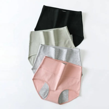 High Waist Cotton Menstrual Panties for Full Coverage and Leak Protection
