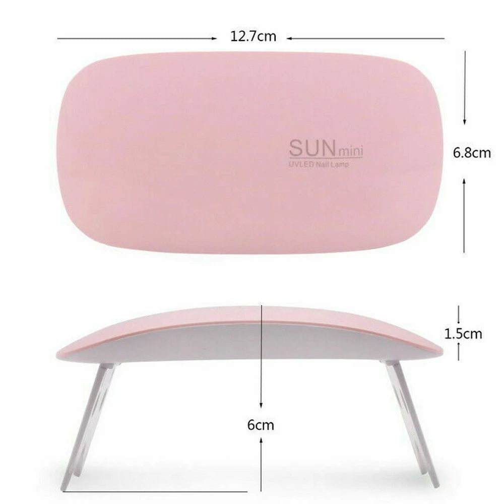 Portable Desk Drying Nail Lamp 6W Mini Nail Dryer Lamp Machine Mini USB UV Polish Manicure Nail Curing Lamps Home Use Nail Light San Remo