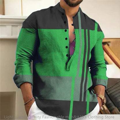 Men's Linen Long-Sleeve Shirt