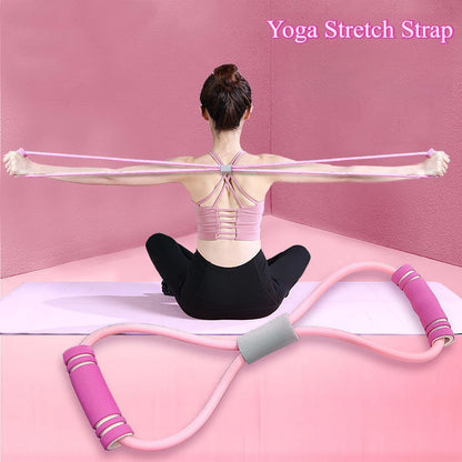1Pcs 8-shaped Fitness Resistance Band Home Fitness Accessories Rubber Pull Rope Yoga Training Exercise Stretching Belt