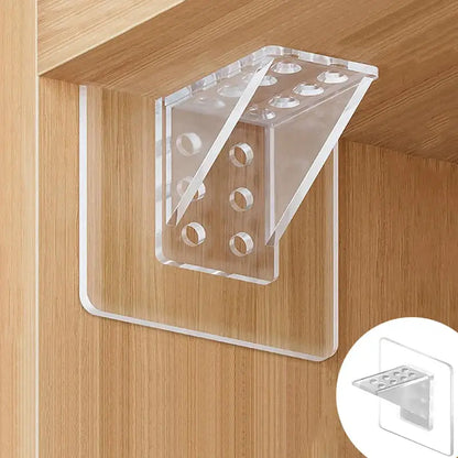 Soportes adhesivos para estantes de cocina, dormitorio, armario, armario, soporte de pared, 4 unidades