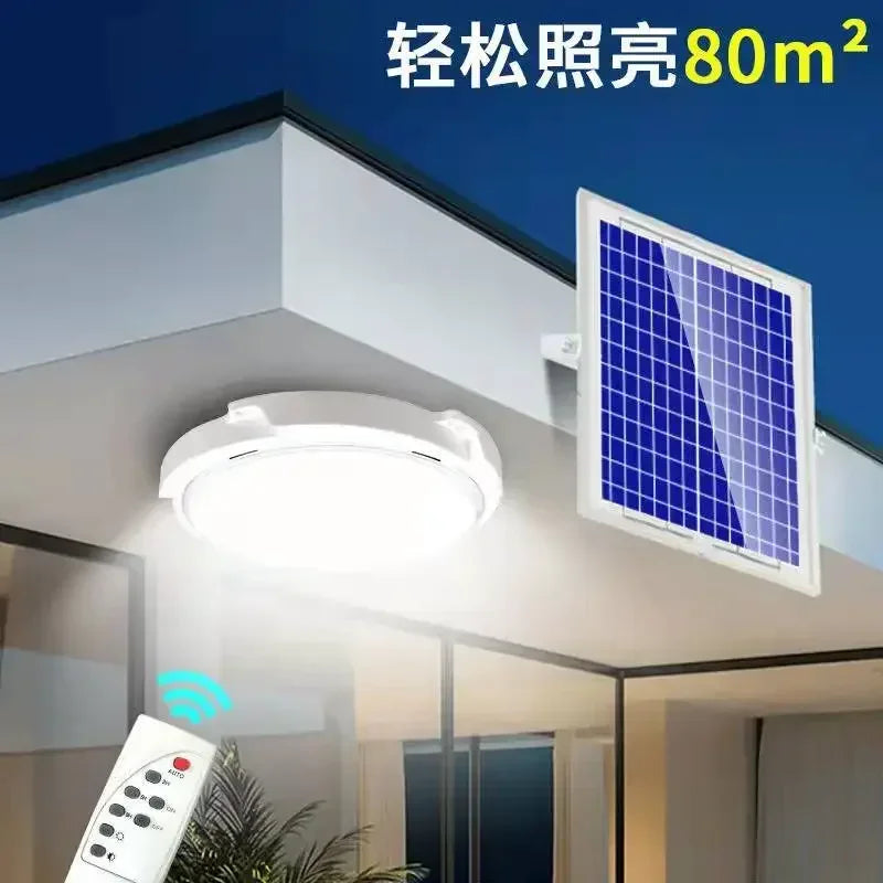 Hot 60/500W LED Solar Ceiling Light Pendant Light Outdoor Indoor Solar-Power Lamp with Line Corridor Light for Garden Decoration San Remo