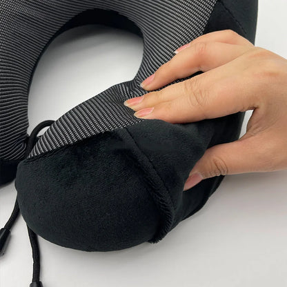 Removable Washable Memory Foam U-shaped Neck Pillow Soft Slow Rebound Travel Plane Car Cervical Solid Bedding Nap Spine Pillow San Remo Shops