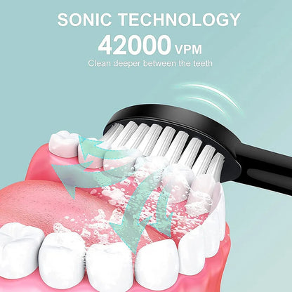 Adult Electric Toothbrush Smart USB Rechargeable Teeth Clean Whitening Sonic Toothbrush Timing Tooth Brush With Replacement Head San Remo
