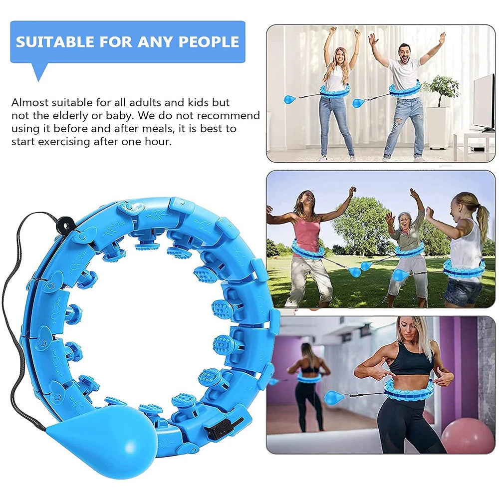 18 Section Adjustable Sport Hoops Abdominal Thin Waist Exercise Detachable Massage Hoops Fitness Circle Gym Training Weight Loss San Remo