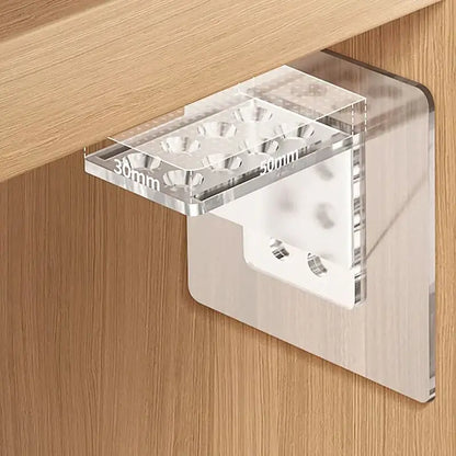 Soportes adhesivos para estantes de cocina, dormitorio, armario, armario, soporte de pared, 4 unidades