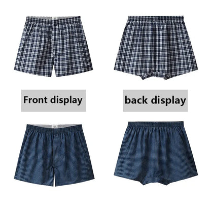 Klassische karierte Herrenhose aus Baumwolle, lässige Homewear, Herrenunterwäsche, Schlafhose, Oberbekleidung, lockere Aro-Hose für den Alltag