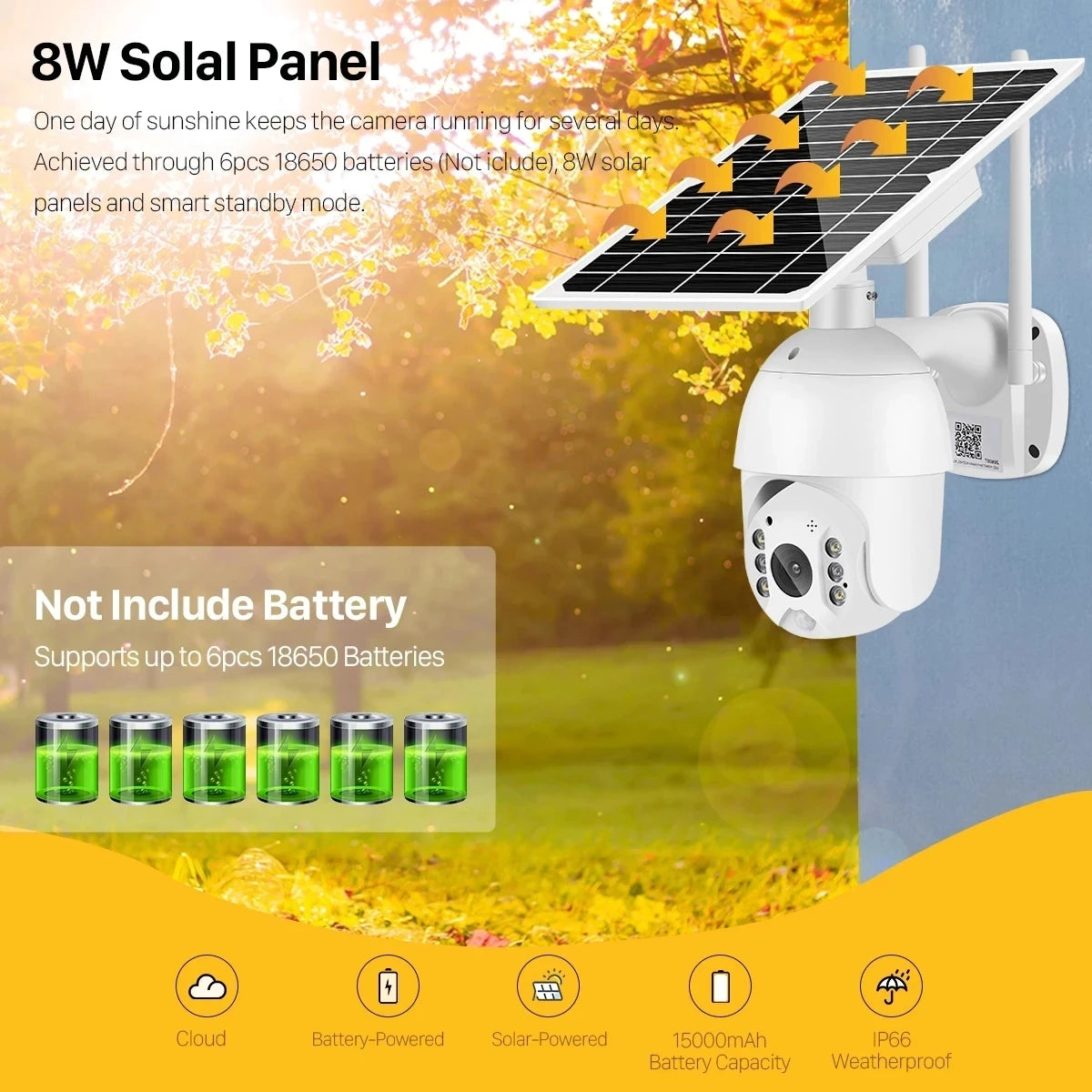 UBOX 4G Solar PTZ Metal Housing 8W Solar Panel Outdoor Waterproof Color Night Vision PIR Alarm Two Way Audio Solar Wifi Camera San Remo