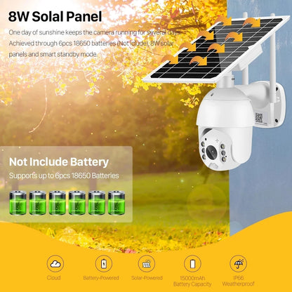 UBOX 4G Solar PTZ Metal Housing 8W Solar Panel Outdoor Waterproof Color Night Vision PIR Alarm Two Way Audio Solar Wifi Camera San Remo