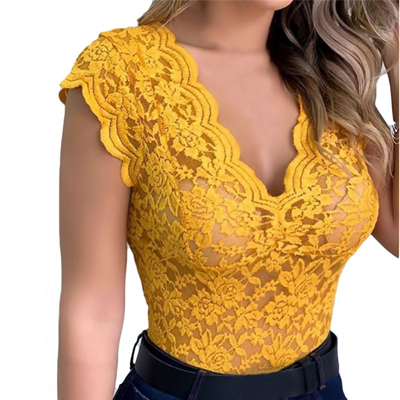Women Tops Lace Crochet