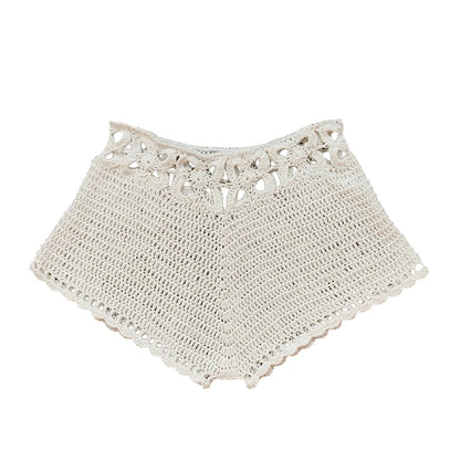 Beach Shorts Knit Crochet Cutout