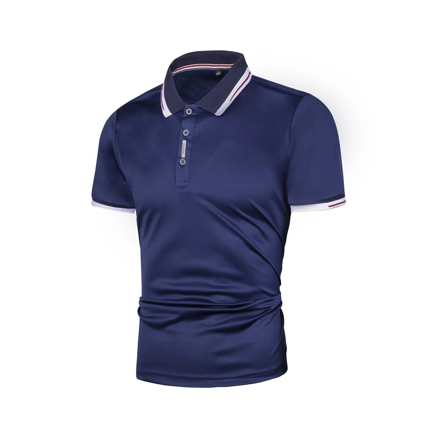 Dropshipping New Polo Shirt Men Solid Casual Cotton Polo Giraffe Men Slim Fit Embroidery Short Sleeve Men's Polo 8 Colors
