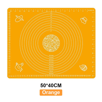 Tapete de silicona para amasar masa, tapete de silicona para hornear, pizza, pasteles, masa, repostería, cocina, parrilla, utensilios para hornear, tapete de mesa, hoja de almohadilla