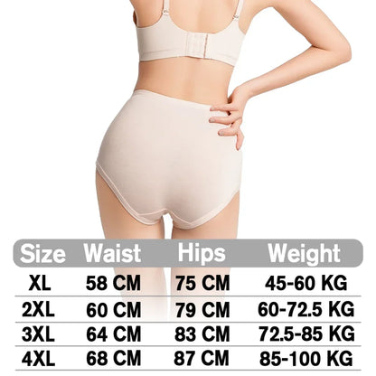 2024 Women High Waist Panties Female Seamless Briefs Modal Lace Plus Size Underpants Mother Middle Aged Oversize Panty Underwear
