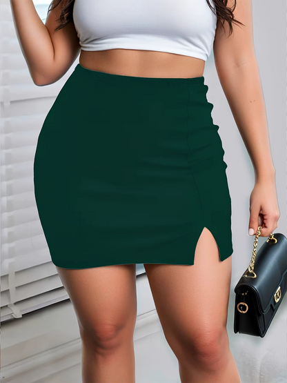 Plus Size Bodycon Mini Skirt