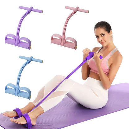 Multi-Tube Resistance Band with Pedal Puller - 6-Tube System