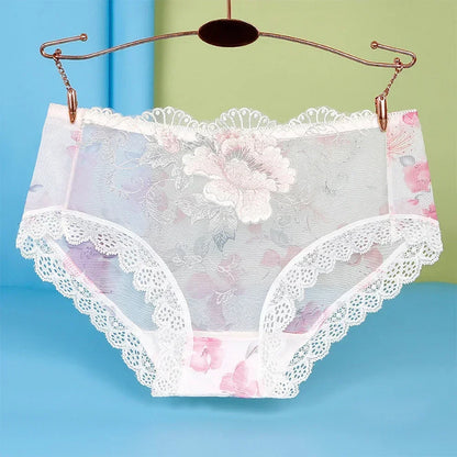 Women Lace Embroidery Panties Briefs