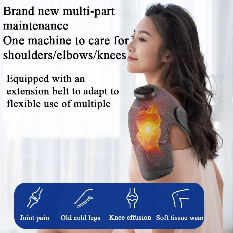 Heated Knee Massager Shoulder Brace Adjustable Vibrations And Heating Modes Heating Pad For Knee Elbow Shoulder Relax Legs San Remo Shops