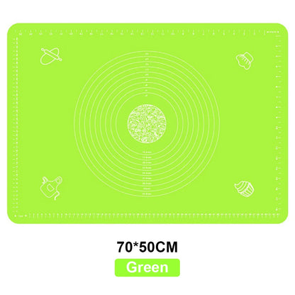 Tapete de silicona para amasar masa, tapete de silicona para hornear, pizza, pasteles, masa, repostería, cocina, parrilla, utensilios para hornear, tapete de mesa, hoja de almohadilla