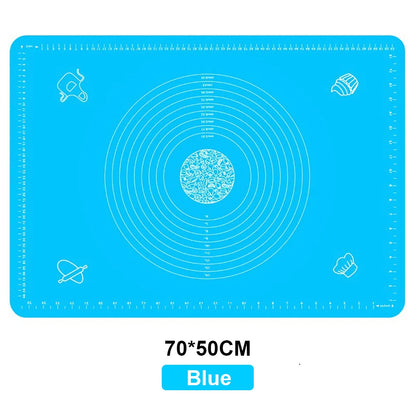 Tapete de silicona para amasar masa, tapete de silicona para hornear, pizza, pasteles, masa, repostería, cocina, parrilla, utensilios para hornear, tapete de mesa, hoja de almohadilla