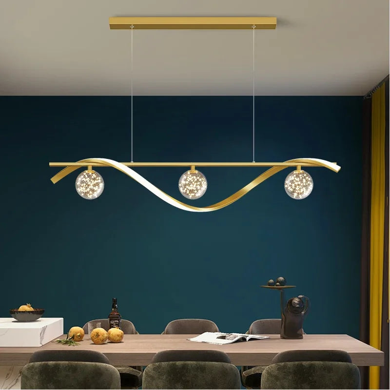 Modern Minimalist Led Pendant Lamps Dimming for Coffee Table Dining Room Kitchen Island Ceiling Chandelier Home Lighting Fixture San Remo Shops