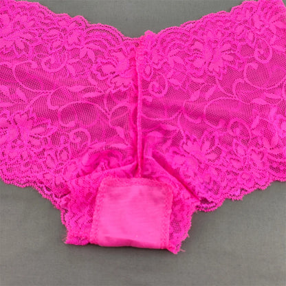 Lace Transparent Floral pantie Solid Color  Breathablle Soft