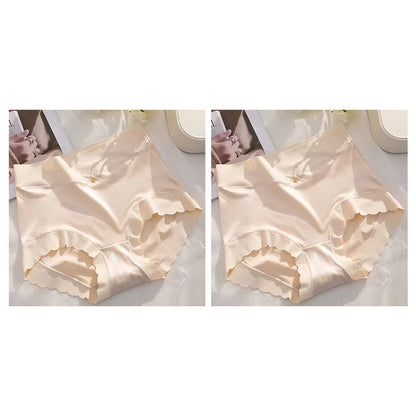 2 Pcs/set Satin Ice silk Underwear