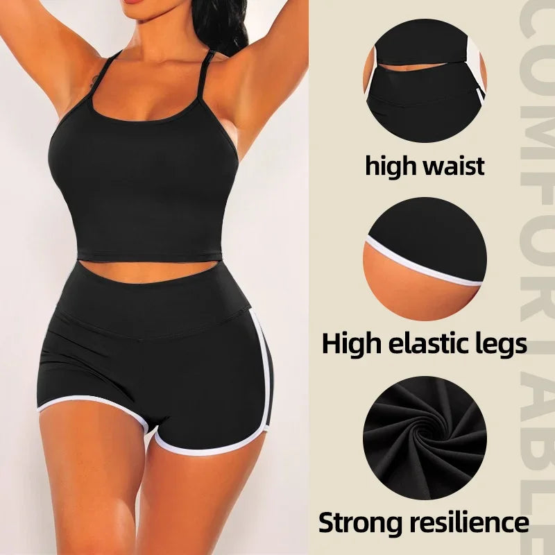 High-Waisted Fitness Exercise Running Yoga Shorts Tight Lifting Hip