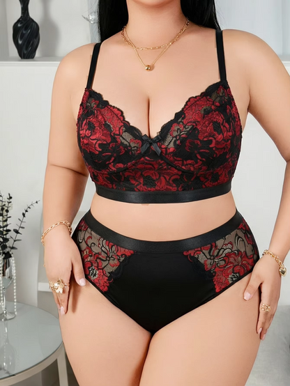 Plus Size Minimizer Lingerie Set