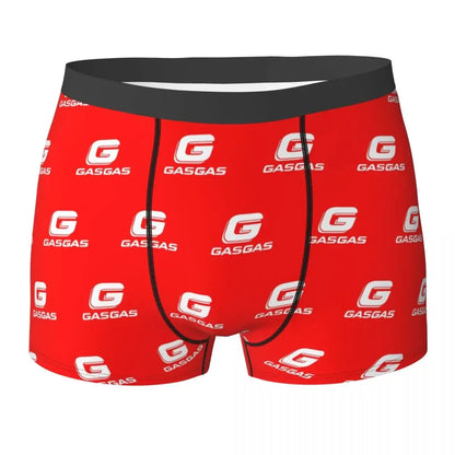 Boxer Underpants Shorts Gasgas Plaid Logo Panties Male Ventilate Underwear For Homme Man Boyfriend Gift