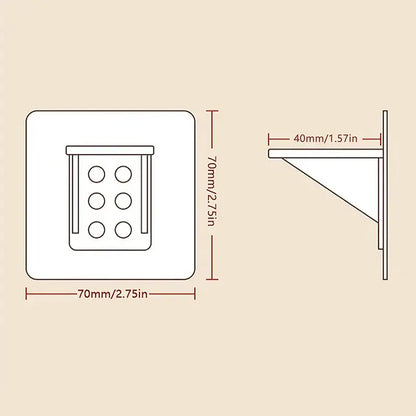 Soportes adhesivos para estantes de cocina, dormitorio, armario, armario, soporte de pared, 4 unidades