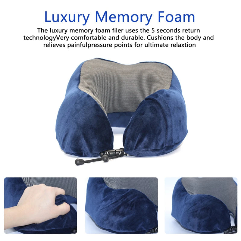 U Shaped Memory Foam Neck Pillows Soft Travel Pillow Massage Neck Pillow Sleeping Airplane Pillow Cervical Healthcare Bedding San Remo Shops