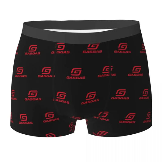 Boxer Underpants Shorts Gasgas Plaid Logo Panties Male Ventilate Underwear For Homme Man Boyfriend Gift