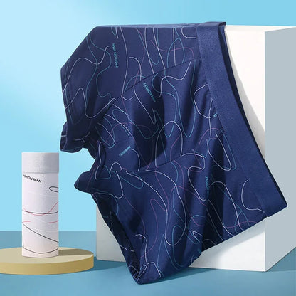 4/8 piezas de calzoncillos tipo bóxer para hombre, estampados convexos en forma de U, cómodos pantalones cortos a la moda para hombre, ropa interior sólida y transpirable, 45-100 kg