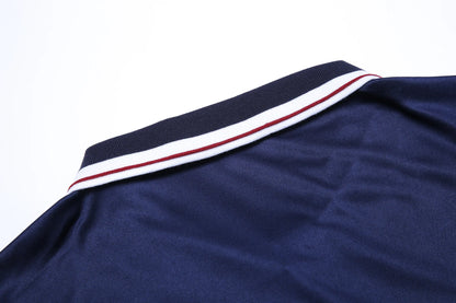 Polo Shirt Solid Cotton Slim Fit Embroidery Short Sleeve  8 Colors