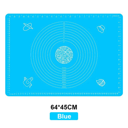 Tapete de silicona para amasar masa, tapete de silicona para hornear, pizza, pasteles, masa, repostería, cocina, parrilla, utensilios para hornear, tapete de mesa, hoja de almohadilla