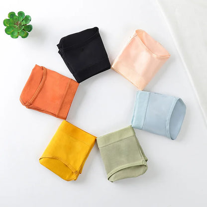 Women's Cotton Panties Set Solid Color Briefs Casual Comfortable