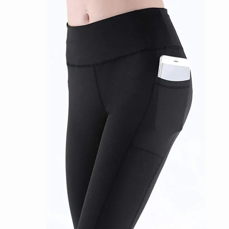 High Waist Legging Pockets Fitness Bottoms Running Sweatpants for Women Quick-Dry Sport Trousers Workout Yoga Pants 2023 NEW San Remo Shops