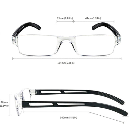 Integrated Reading Glasses, Clear Lenses