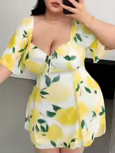 Plus Size Floral Dress