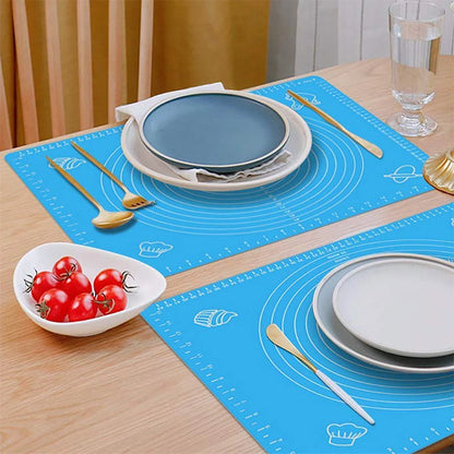 50x40cm Silikon-Backmatte, Teigmatte, Teigmatte für die Küche, Rollteig, Pizza, großer Teig, Antihaft-Maker, Werkzeughalter